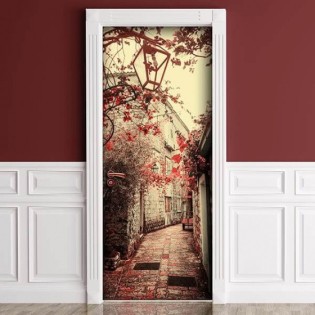 Dekoidea Autocollant De Porte Old Street 83 X 210 Cm Vinyle