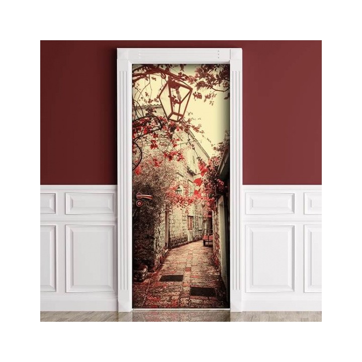 Dekoidea Autocollant De Porte Old Street 83 X 210 Cm Vinyle