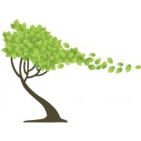 Crearreda Sticker Mural Arbre 220 X 300 Cm Vinyle  17 Pièces