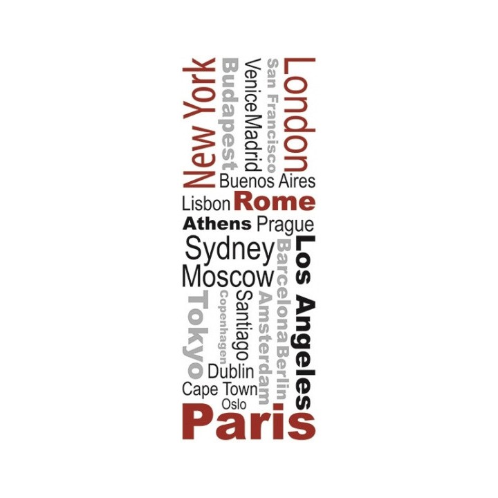 Crearreda Sticker Mural Cities 290 X 220 Cm Vinyle  21 Pièces