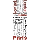 Crearreda Sticker Mural Cities 290 X 220 Cm Vinyle  21 Pièces