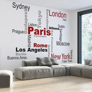 Crearreda Sticker Mural Cities 290 X 220 Cm Vinyle  21 Pièces