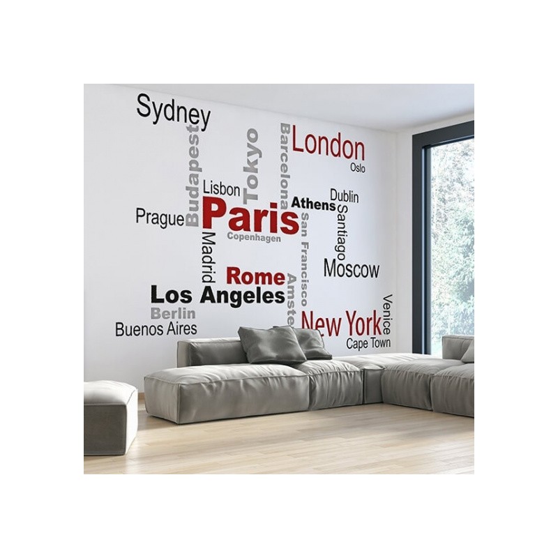 Crearreda Sticker Mural Cities 290 X 220 Cm Vinyle  21 Pièces