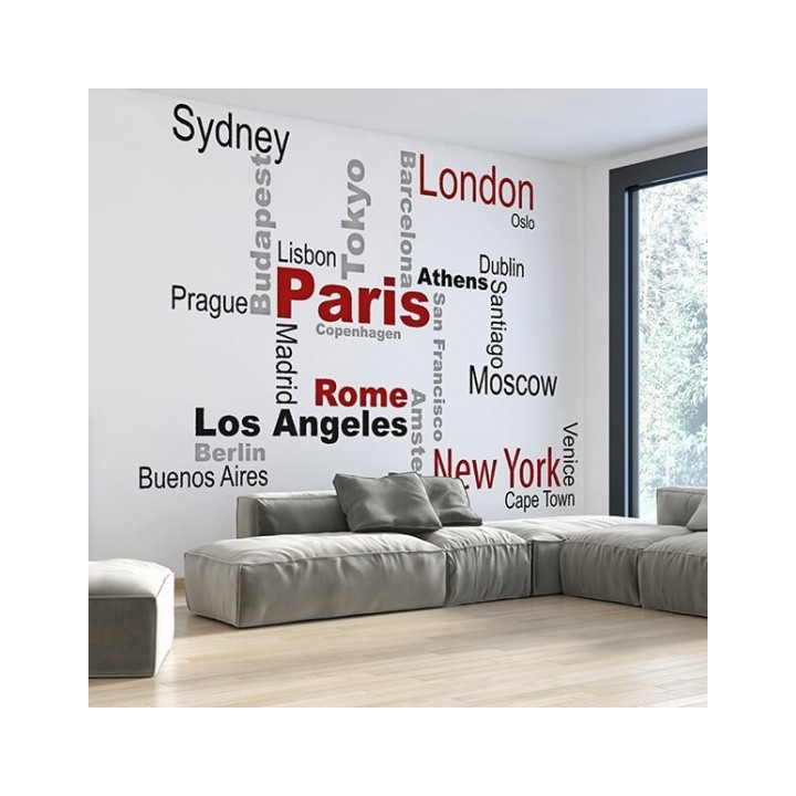 Crearreda Sticker Mural Cities 290 X 220 Cm Vinyle  21 Pièces