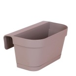Addenda® Plastic Balcony Planter Taupe With Suspension System - 36 Cm Wide
