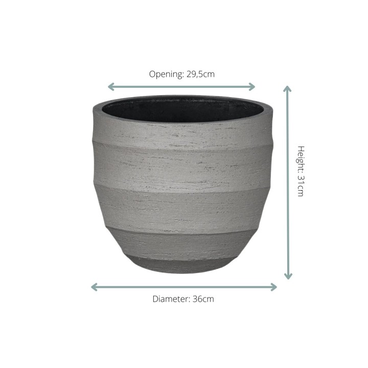 Pot Bordo New Egg Grey D36 X H31