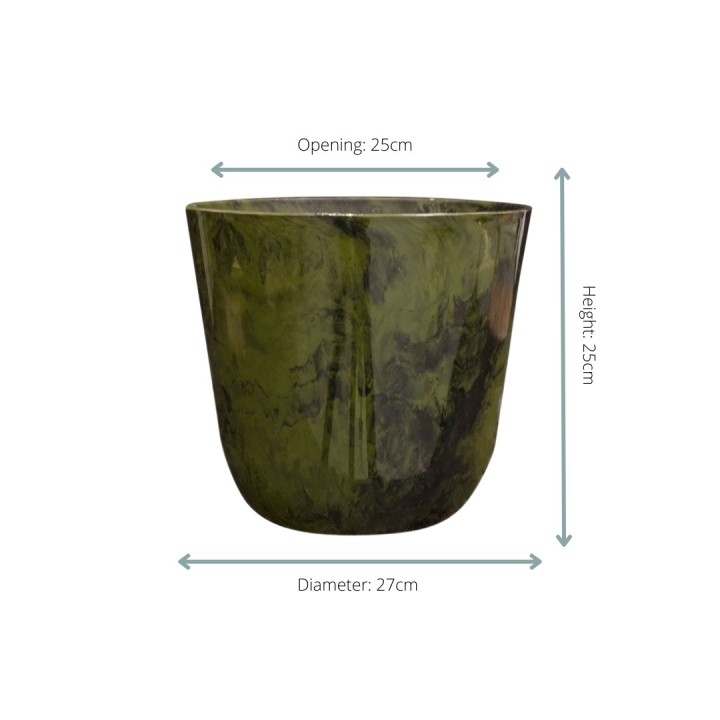 Pot Palermo Marble Groen D27 X H25
