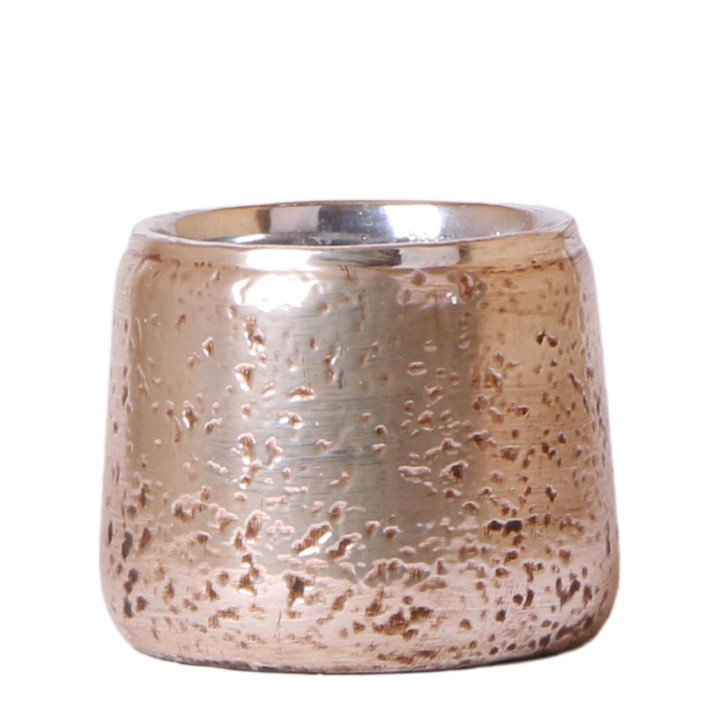 Kolibri Home | Luxury Flowerpot - Silver Ceramic Ornamental Pot - Ø9Cm