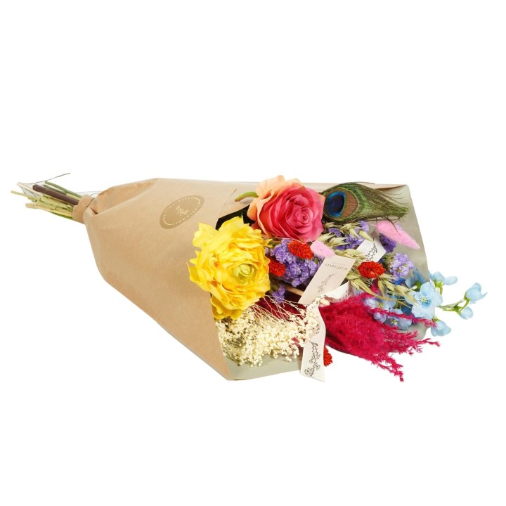 Dried Flowers & Silk - Dried & Silk - Summer Party - 4 Bouquets - ↕55Cm