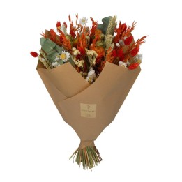 Dried Flowers - Classic Bouquet - Orange - ↕60Cm