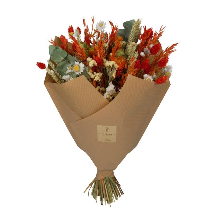Dried Flowers - Classic Bouquet - Orange - ↕60Cm