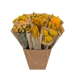 Dried Flowers - Dried Mono Mix - Yellow - ↕50Cm