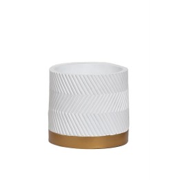 Pot Groovy White Matte D14