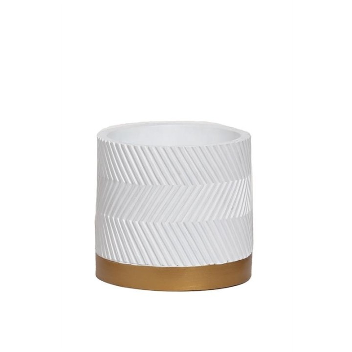 Pot Groovy White Matte D14