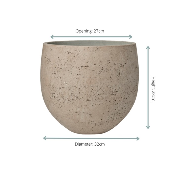 Pot Orb Grey Washed - D39 X H35