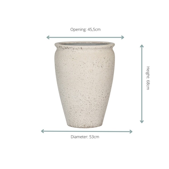 Pot Artemis Chalk White - L D53Xh68