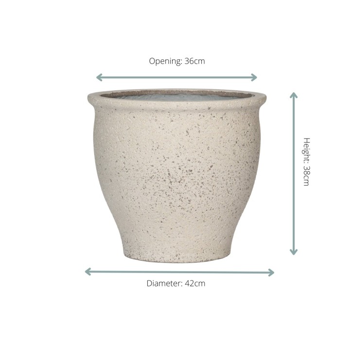 Pot Poseidon Chalk White - D42 X H38