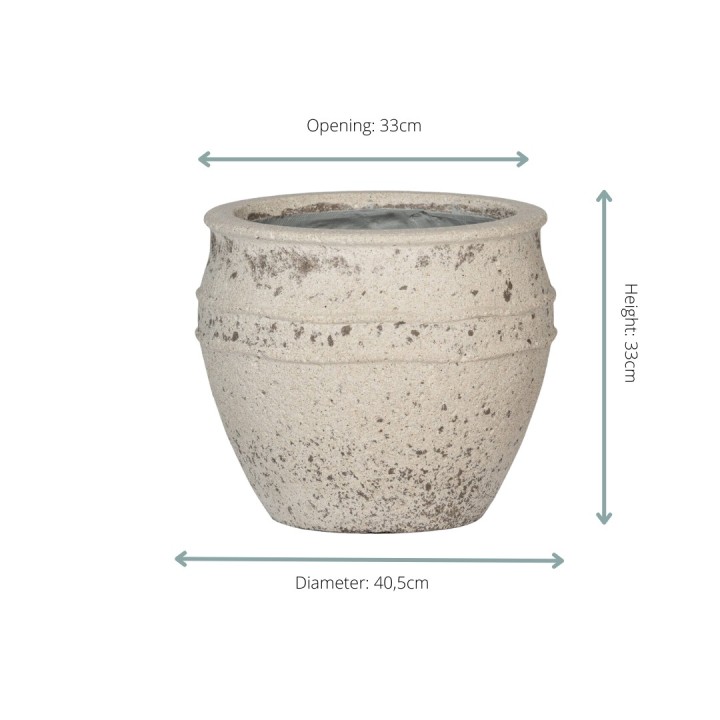 Pot Athena M Chalk White - D41 X H33