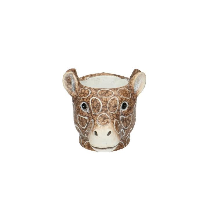 Planter Giraf D11/14X11Cm - Brown