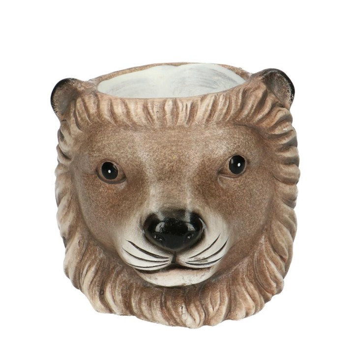 Planter Leeuw D11/13X10Cm - Brown