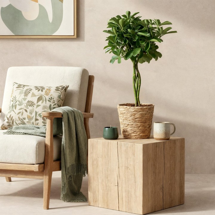Schefflera Nora - Arbre de doigts - Faible entretien - Vert - Pot 21Cm - Hauteur 70-82cm