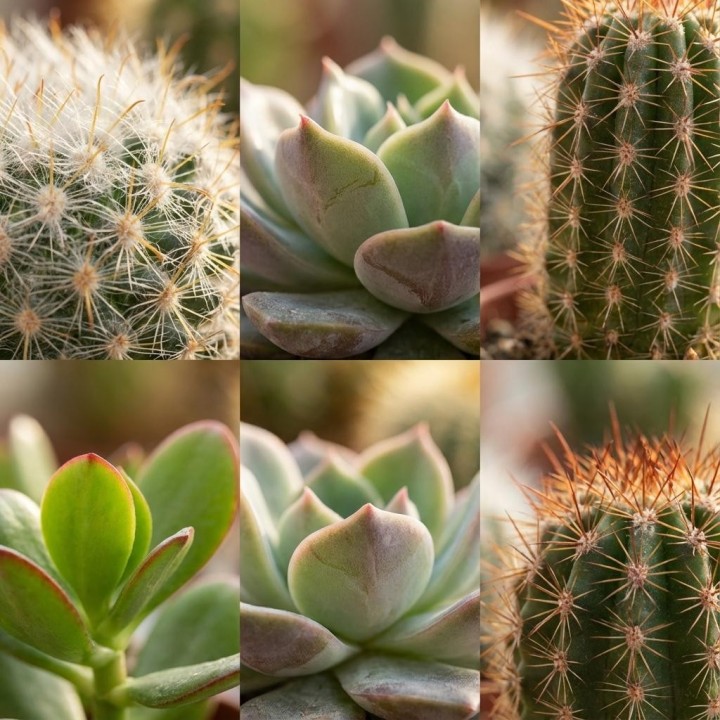 Mini Cactus & Succulent Mélange - 18 pièces - Ø 8,1 Cm - Hauteur: 5-10 Cm - Pots en terre cuite