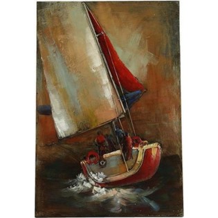 Non-Branded Bateau De Peinture 60 X 90 Cm Acier Brun/