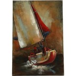 Non-Branded Bateau De Peinture 60 X 90 Cm Acier Brun/