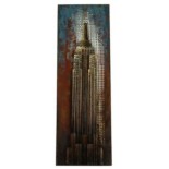 Non-Branded Peinture Empire State Retraw 120 Cm Brun Nickel
