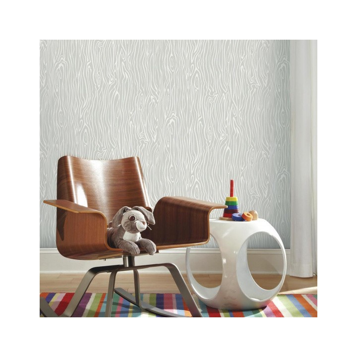 Roommates Papier Peint Peel And Stick Wood Grain 503 Cm Vinyl Gris