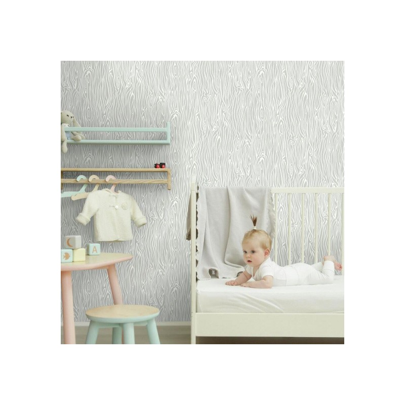 Roommates Papier Peint Peel And Stick Wood Grain 503 Cm Vinyl Gris