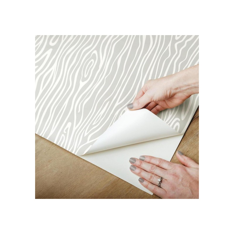 Roommates Papier Peint Peel And Stick Wood Grain 503 Cm Vinyl Gris