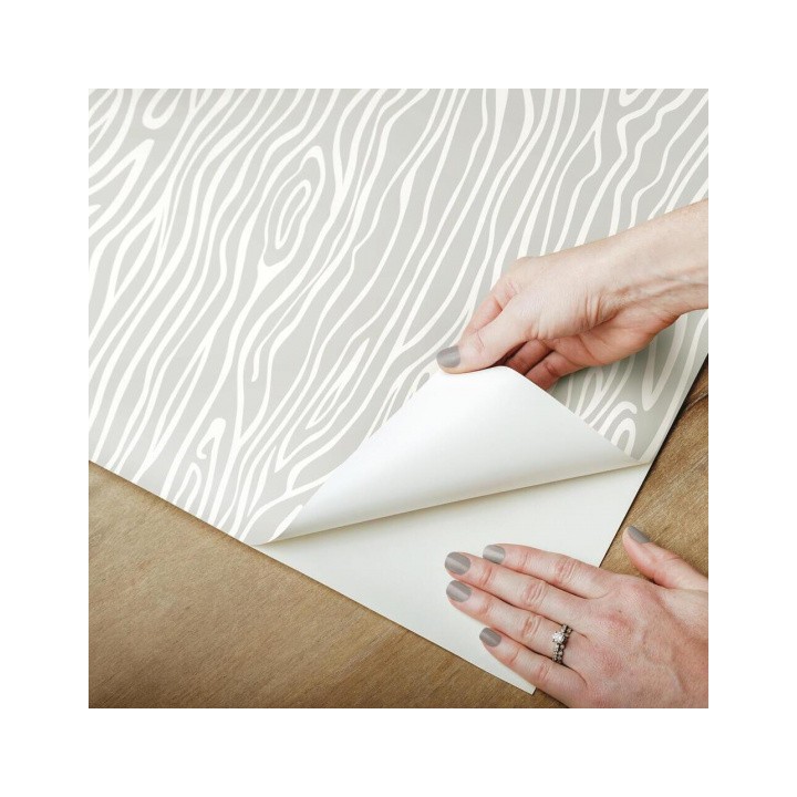Roommates Papier Peint Peel And Stick Wood Grain 503 Cm Vinyl Gris