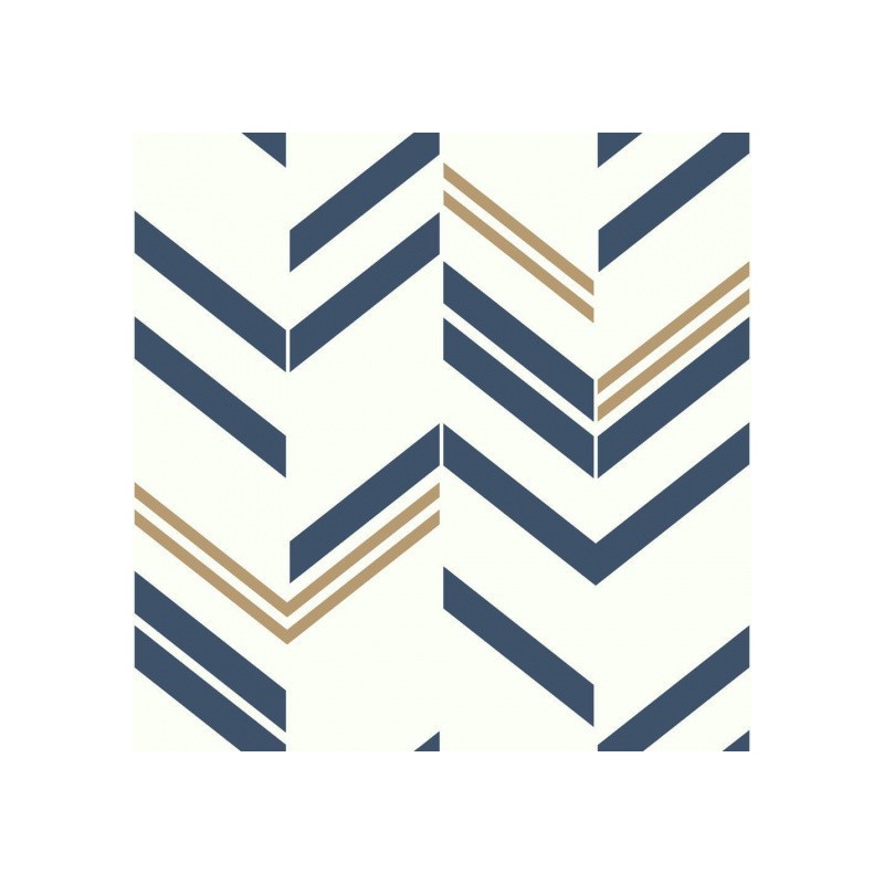 Roommates Papier Peint Peel And Stick Cev-S 503 Cm Vinyle Bleu/Or