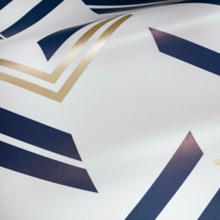 Roommates Papier Peint Peel And Stick Cev-S 503 Cm Vinyle Bleu/Or