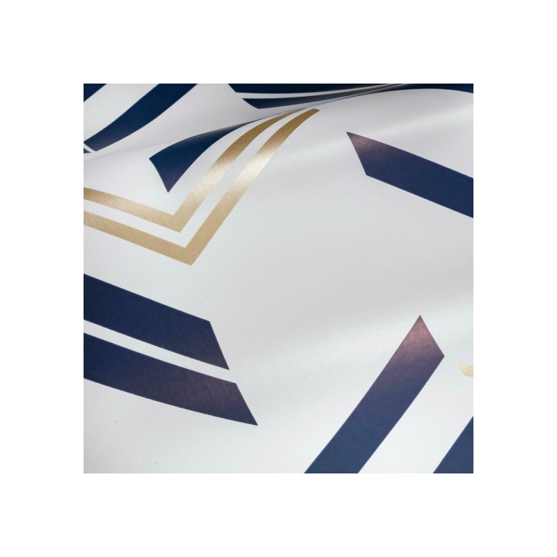 Roommates Papier Peint Peel And Stick Cev-S 503 Cm Vinyle Bleu/Or