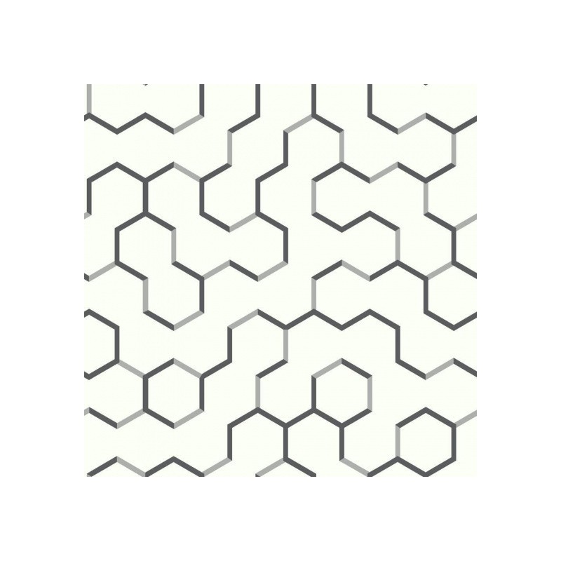 Roommates Fond D'écran Peel And Stick Géométrique 503 Cm Gris Vinyle