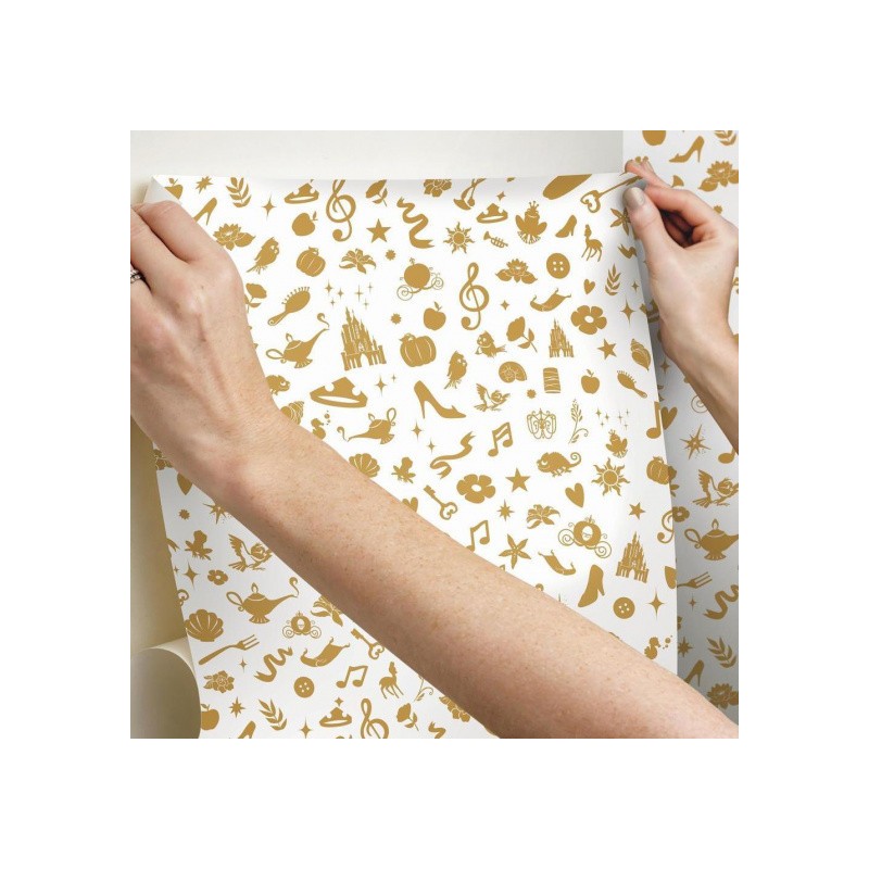 Roommates Fond D'écran Peel And Stick Icônes Disney 503 Cm Vinyle Or